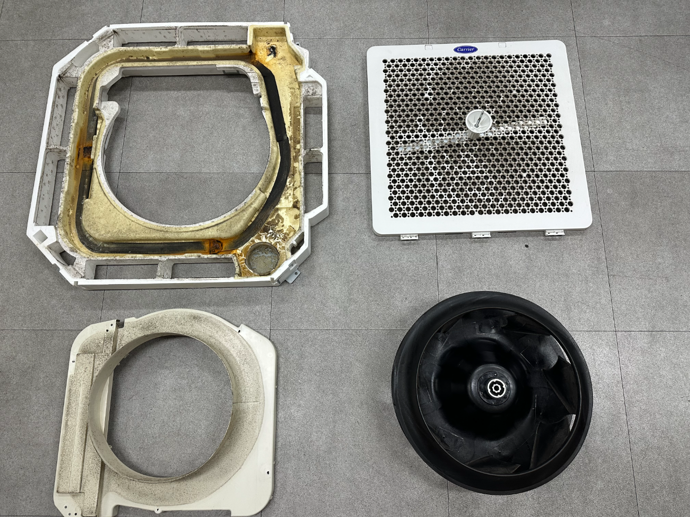 송풍부 작업 전